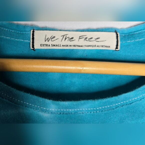 Women's Free People We the Free Tie-Dye Tank Top Size XS Turquoise feminine - Picture 5 of 8